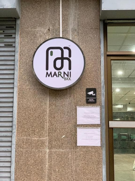Marni BKK Hostel entrance sign